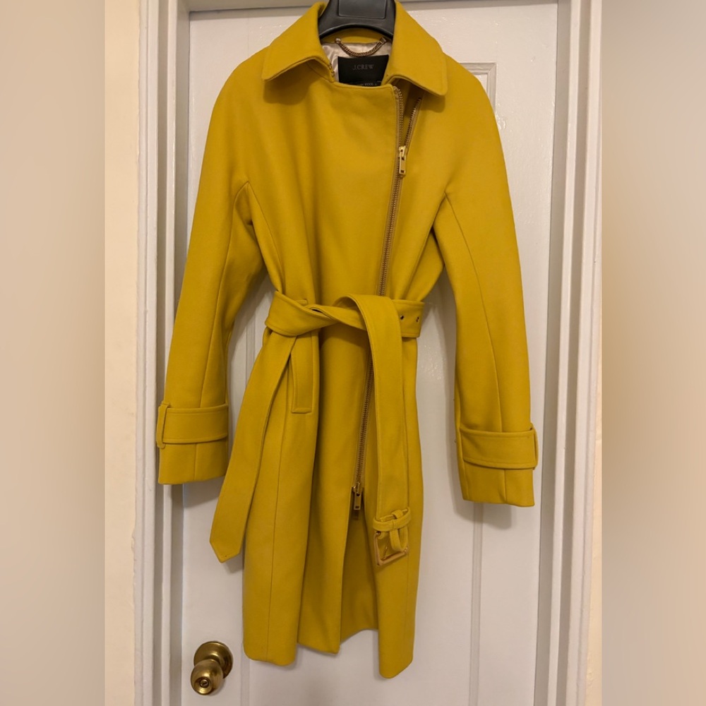 J. Crew Belted Melton Wool Coat Size 4P